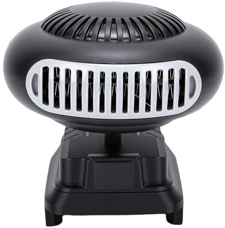 NOENNULL Petit appareil de chauffage pour voiture, chauffage électrique, portable, alimenté par batterie, ventilateur de chauffage de voiture, chauffage de dégivrage et de déshumidification portable