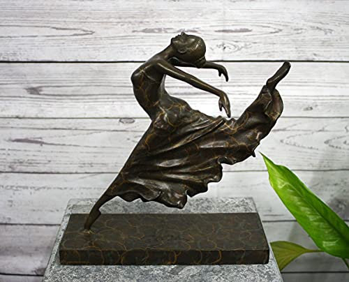 H. Packmor GmbH Bronzefigur Junge Tänzerin Ballerina Figur Skulptur aus Bronze 23x23x18cm