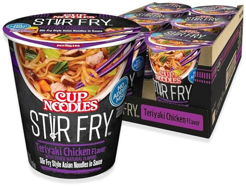 Nissin Cup Noodles Stir Fry Noodles Sauce Korean Grill 82ml (Pack of 6)