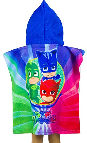 PJ Masks Kids Poncho Towel - Blue - 55x110 cm