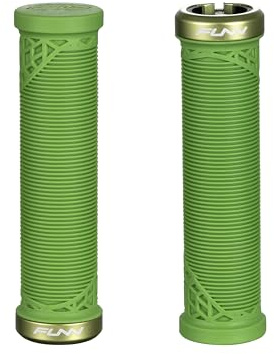 Funn Hilt JR Mountain Bike Handlebar Grips with Single Lock On Clamp, Bicycle Handlebar Locking Grips with 19 mm Inner Diameter, 3/4 Inch Bicycle Grips for Youth, Girls and Boys (Green)