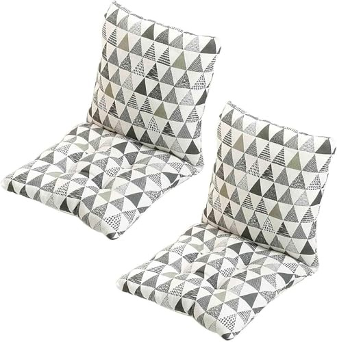 UWOBTN Pack 1/2/4 Cojines de Silla con Respaldo，Cojines de Asiento Cocina 50×50/40×40/45×45cm Cómodo Cojín para Sillas Comedor, para Oficina, Jardín, Interior, Exterior(B12,45x45cm(2PCS))
