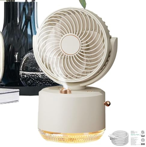 Générique Ventilatore a mano personale, ventilatore a , ventilatore ventibile ricaricabile con luce, ventilatore a mano, dispositivo di raffreddamento multifunzionale per casa, studio
