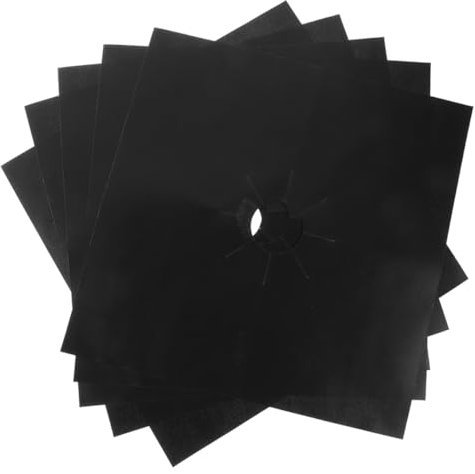 HOMSFOU 5 cuscinetti protettivi antiaderenti per fornelli a gas, lavabili per una facile pulizia, resistenti al calore, per e prevenzione di fuoriuscite di e disordine