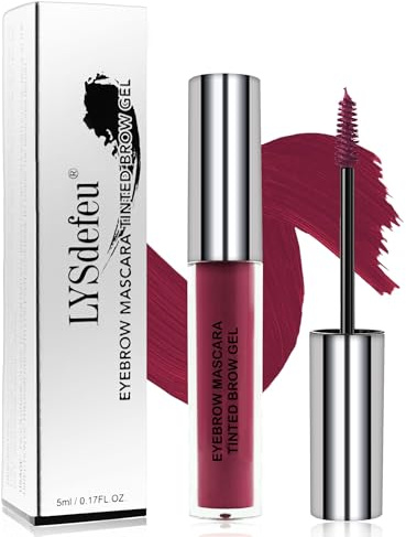 Eyebrow Gel Tint, Waterproof Burgundy Eye Brow Dye Glue Mascara for Women | Tinted Eyebrow Gel, Smudge-Proof Eye Brow Tinting, Color Liquid Mascara Brow Filler Stain, Thanksgiving Christmas Eye Makeup