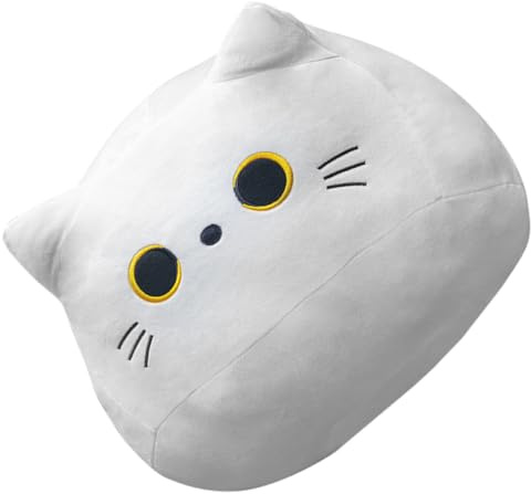 MOLUCKFU Oreiller Chat Noir Japonais Décoratif Coussin Mignon pour Bureau et Câlin Chat Souple pour Intérieur et Photo Créative Décoration Saisonnière pour Thanksgiving et Noël