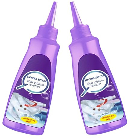 120ml Active Enzyme Stain Remover for Clothes, 2025 New Laundry & Cleaning White Shirt Garment Stubborn Stain Cleaner Oil Remover(2PCS)
