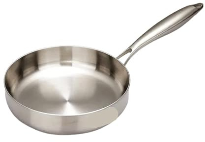 Genérico Sartén de acero tres capas, alta gama y grosor grueso, exquisita for el hogar, pequeña, for filetes planos salteados