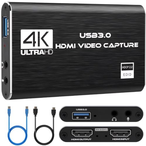 Capturadora Video USB 3.0 Compatible con Windows Linux OS X System