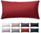 Blumtal Mako Satin Kissenbezug 40x60 Baumwolle Rot - Kissenhülle aus 100% Baumwolle - Edle Glanzoptik & Reißverschluss - Satin Kissenbezug für Kissen 40x60 Dekokissen & Sofakissen
