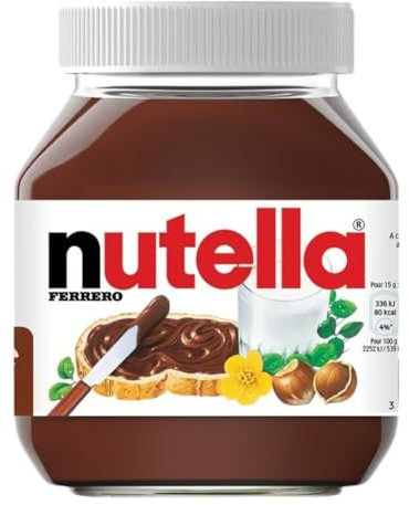 Nutella Pâte à tartiner Noisettes Chocolat - 750 g - Onctuosité et saveurs authentiques - Idéal pour vos petits-déjeuners et goûters gourmands