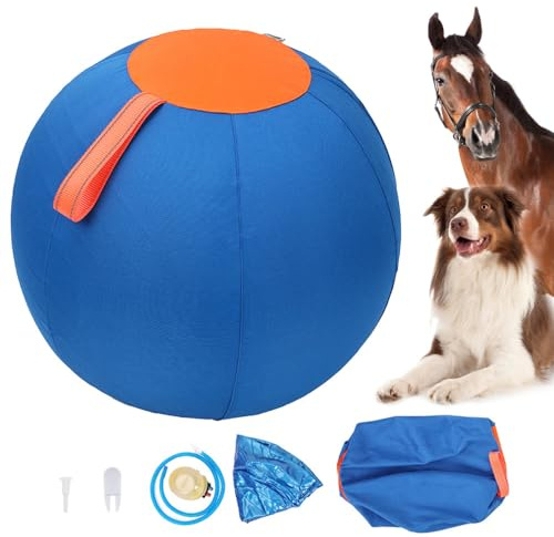 MiOYOOW 18 Large Horse Balls, Anti Burst Dog Herding Ball Self-Entertaining Pet Training Ball for Horses Dogs Goats Lamb Outdoor Entertainment
