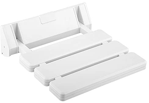 ZAXER Klappbarer Duschsitz aus Aluminium und ABS, platzsparend, ergonomisch, ideal für Senioren, maximale Belastbarkeit 110 kg, einfache Wandmontage, Maße: 32 x 32,8 x 10 cm