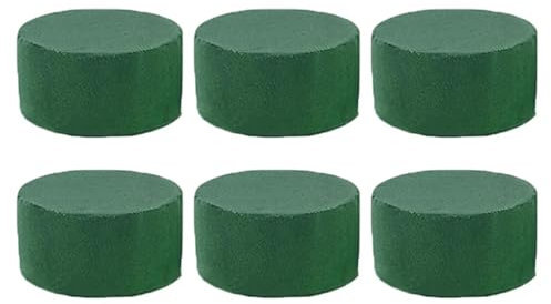 Lot de 6 blocs de mousse florale pour fleurs fraîches et artificielles, bloc de mousse florale humide, mousse florale verte sèche pour arrangements floraux et fournitures de fleuriste, 4 x 8 cm/pièce
