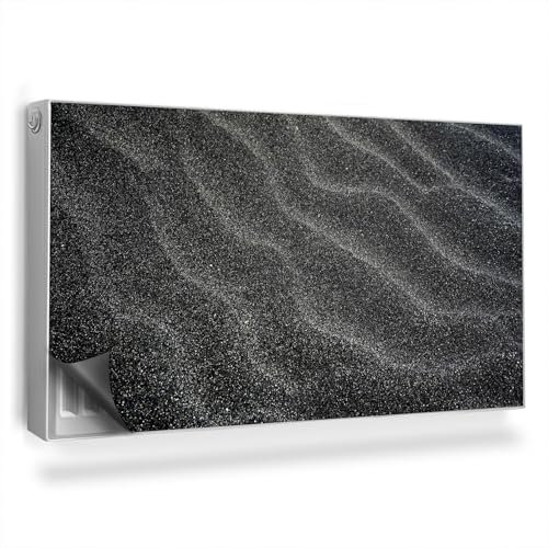Cubierta Magnética 110x60 cm para Radiador Magnético Panel Decorativo Protección contra el Polvo y Daños Protector Fácil Instalación - Arena Negra, atmósfera Oscura.