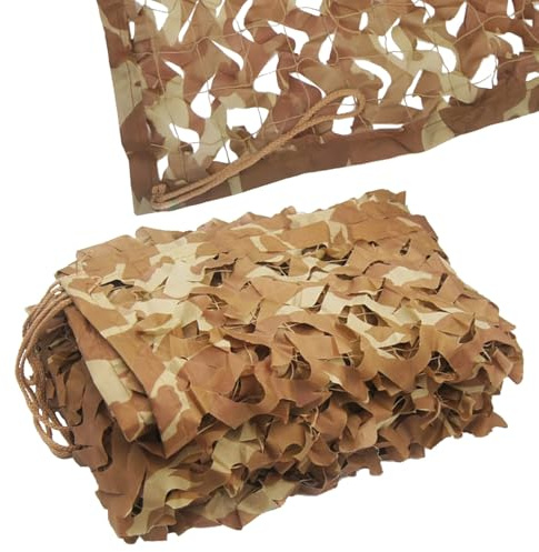 Yellow Camo Net with Mesh Backing, Military Camouflage Netting, Sunshade Camo Mesh, for Garden Fence, Camping, Hunting Blind, Fence Canopy, Car Covers