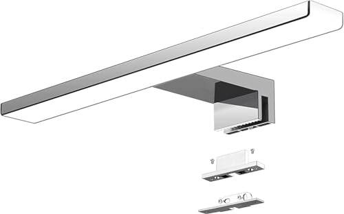 Lámpara LED para Espejo de Baño,40cm,10W,820LM,Blanco Neutro 6000K,Montaje Triple,Clase II,Iluminación Delgada para Gabinete,Pared