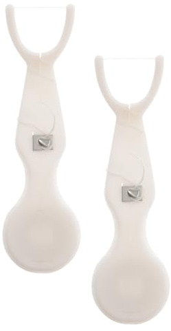 Abaodam 2 Piezas Portahilos Dental Reutilizable 2 Unidades, Soporte Compacto Tipo Limpieza Interdental Precisa, Mango Ergonómico para Cuidado Bucal en Viaje, Herramienta Higiénica