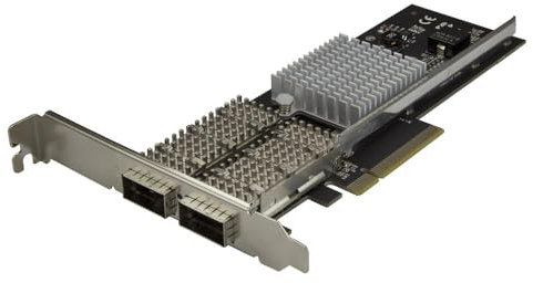StarTech.com Tarjeta de Red QSFP+ 40G 2 Puertos - Adaptador Convergente QSFP+ Abierto Intel XL710 - NIC PCIe 40 Gigabit Ethernet - Tarjeta LAN Fibra Óptica - Dell PowerEdge HPE ProLiant (PEX40GQSFDPI)