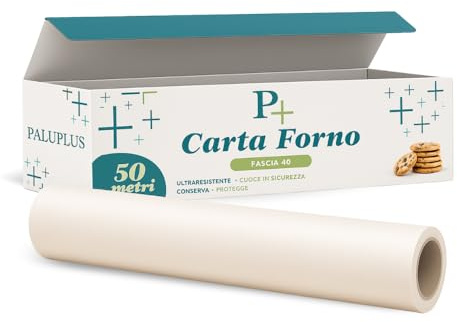 Virsus 6 Rotoli carta forno lunghezza 50 m larghezza 40 cm rotolo antiaderente carta per cucina