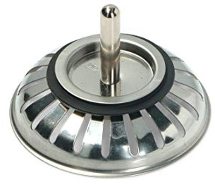 RYELDOM - Tappo per lavello cucina Franke, diametro 84 mm, ricambio con perno centrale, guarnizione 52 mm, non universale, verifica compatibilità prima dell’acquisto