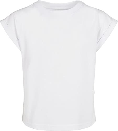 Urban Classics Mädchen Girls Organic Extended Shoulder Tee T Shirt, Weiß, 158-164 EU