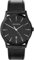 Sekonda 1933 Herren-Armbanduhr, analog, Quarz, schwarzes Zifferblatt und schwarzes Lederarmband, Minimalistisch