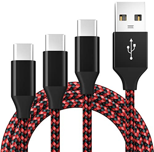 Cable de carga USB C 1M 2M 3M, USB 2.0 Tipo C Carga Rápida 3A Trenzado USB A a USB C 480Mbps Transferencia de Datos Compatible con Samsung Galaxy Sony Xperia Huawei Pixel HTC