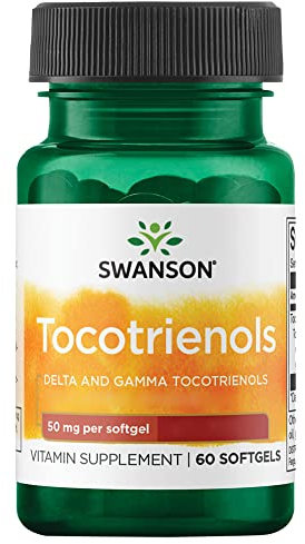 Swanson, Tocotrienols, Vitamine E, 60 Capsules molles, Haute Dosé, Sans Gluten, Sans OGM