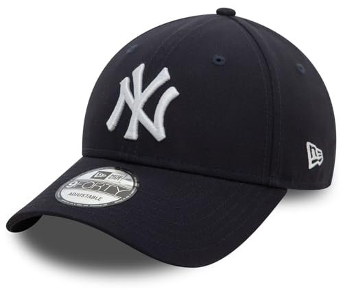 New Era 9Forty Strapback Gorra – Parche Lateral York Yankees, Azul Marino, Talla única