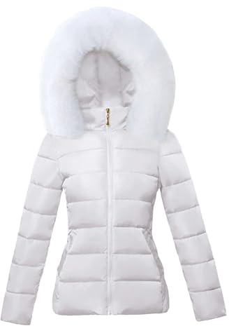 Giacca da donna invernale calda e imbottita in piuma, cappotto spesso e sottile, parka con cappuccio da esterno, giacca corta e sottile, 17, L