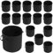 MUNGHOK 16 macetas de tela de 18 l, para plantas, de tela no tejida, 5 galones, para jardín, verduras, hierbas, patatas, fresas