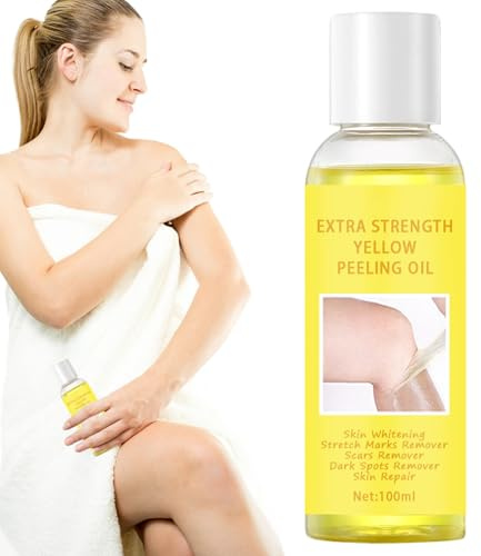 Olio Peeling Extra Intenso | Soluzione Esfoliante Viso e Corpo,Esfoliazione che Aumenta la Luminosità, Olio Schiarente 100ml per Corpo Mani Piedi Braccia