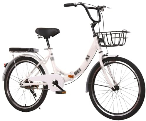 Bicicleta De Montaña Plegable para Adultos, Cuadro De Acero Al Carbono De 20/22/24/26 Pulgadas con Amortiguación, Ideal para Desplazamientos Urbanos. A,24 Inch