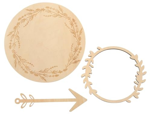 GARIOUANS Wooden Birth Cards Set for Baby Photos and Announcing Baby's Arrival, Smooth Photo Props with Natural Design and Beautiful Appearance, Made of Wood, Beige Colour, Milestone