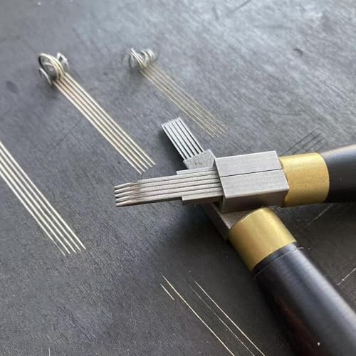 Outils De Gravure Sur Bois, Burin À 5 Fils, Lame Ronde/lame Angulaire, Outils Professionnels Pour La Linogravure Avec Manche En Ébène Pour Artistes Et Graveurs