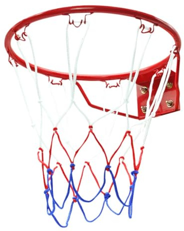 Cerchio da basket - 12,6 pollici, diametro 32 cm, canestro da basket per bambini, robusto in acciaio resistente alle intemperie | Rete sospesa per carichi pesanti, tabellone infrangibile | Parc