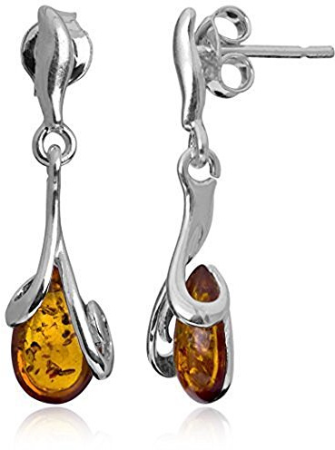 Ian and Valeri Co. Amber Sterling Silver Dangle Drop Earrings