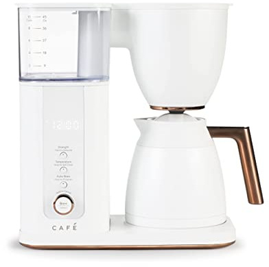 Café Specialty Drip Coffee Maker | 10-Cup Insulated Thermal Carafe | WiFi Enabled Voice-to-Brew Technology | Smart Home Kitchen Essentials | SCA Certified, Barista-Quality Brew | Matte White