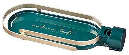 BEEK HFPE Duschkörbe, ablagen, Duschablage ohne Bohren Edelstahl,Duschregal Rostfrei für Duschstange,Shampoo Halterung,Duschgelhalter (Schwarz) (dunkelgrün), Acrylic