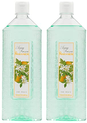 AGUA FRESCA DE RUY - Naranjos Pack de 2 x 750 ml, Perfume Unisex, Colonia Hombre y Mujer, Eau de Toilette Masculina y Femenina, Aroma Cítrico y Herbal, Fragancia Suave y de Larga Duración