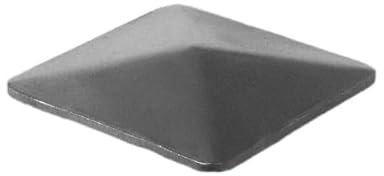 Tapa de poste trapezoidal, tapa para postes de acero para soldar, forma de pirámide, sin galvanizar, cubierta de postes (120 x 120 mm)