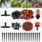 100 Pièces Kit Goutteur Irrigation Réglable Goutteurs Arrosage Goutte Micro Flow Drip Head Buses de Brouillard Tee Joint de Tuyau pour Raccorder un Tuyau de 4/7 mm