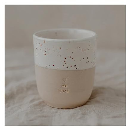 Eulenschnitt Steinzeug Becher - Zylinder, Zylindrisch, 320 ml, Me Time, Zuhause, Heißgetränke