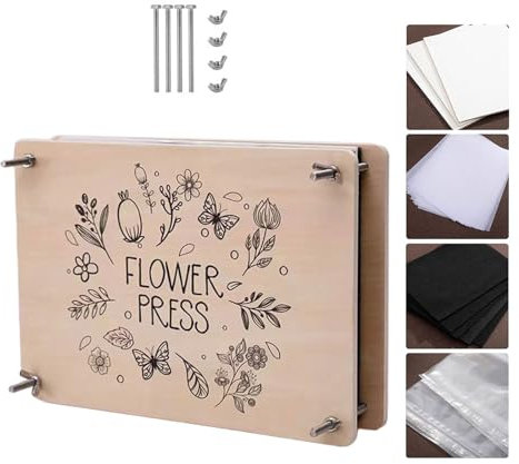 FOLODA Wooden Flower Press Kits For Adults Kids Art Flower Press Leaf Press Plant Press For Making Greeting Cards Flower Press