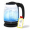 T24 LED Glas Wasserkocher 1,7 Liter mit LED-Beleuchtung | inkl. 250ml Universal Entkalker | Wasserkocher Glas, Kettle, Heißwasserspender | 2200W