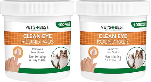 Vet's Best Natural eye cleansing wipes for dogs - 100 disposable wipes (Pack of 2)