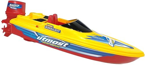 Generico Motoscafo Giocattolo a Batteria Barca Giocattolo Funzionante Motoscafo a Pile Battello Giocattolo Bambini Barca a Motore Elettrico Gioco,Colori Assortiti