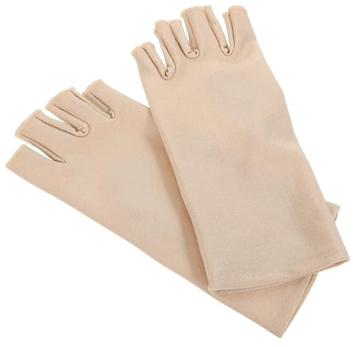 Ciieeo Guantes de Medio Dedo para Mujer Protección Solar UV y Transpirables Resistentes para Ciclismo y Uso en Verano