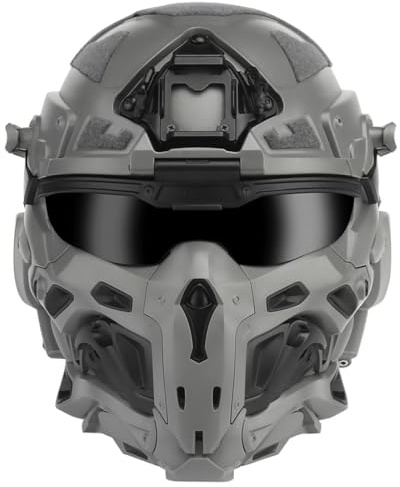 Casque de Protection Tactique Casque Tactique HL-98 avec écouteur de Communication intégré Réglage personnalisé, Équipement de Sport en Plein air (Gris)